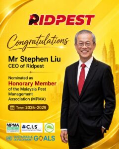 Appointment of Mr Stephen Liu as Honorary Member of MPMA Malaysia Pest Management Association
